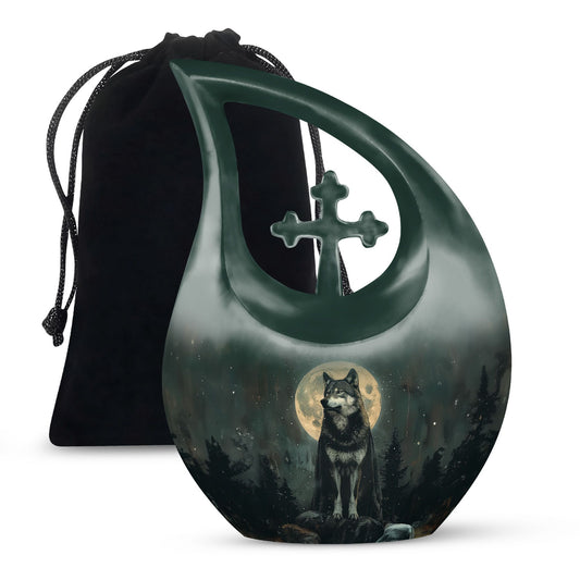 Wolf Howling Urns For Ashes - Keepsakes For Women