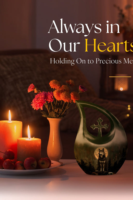 Wolf Howling Urns For Ashes - Keepsakes For Women