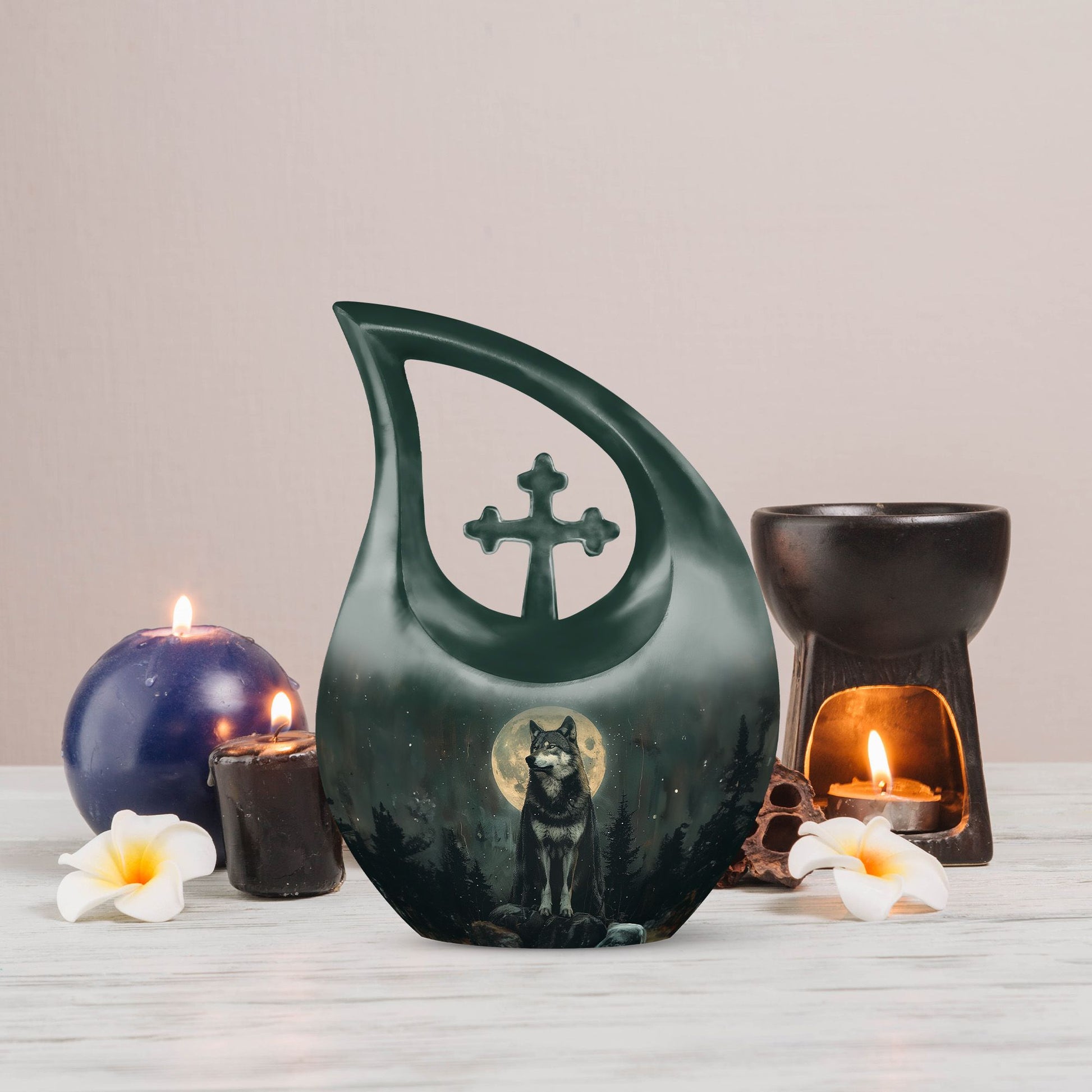 Wolf Howling Urns For Ashes - Keepsakes For Women
