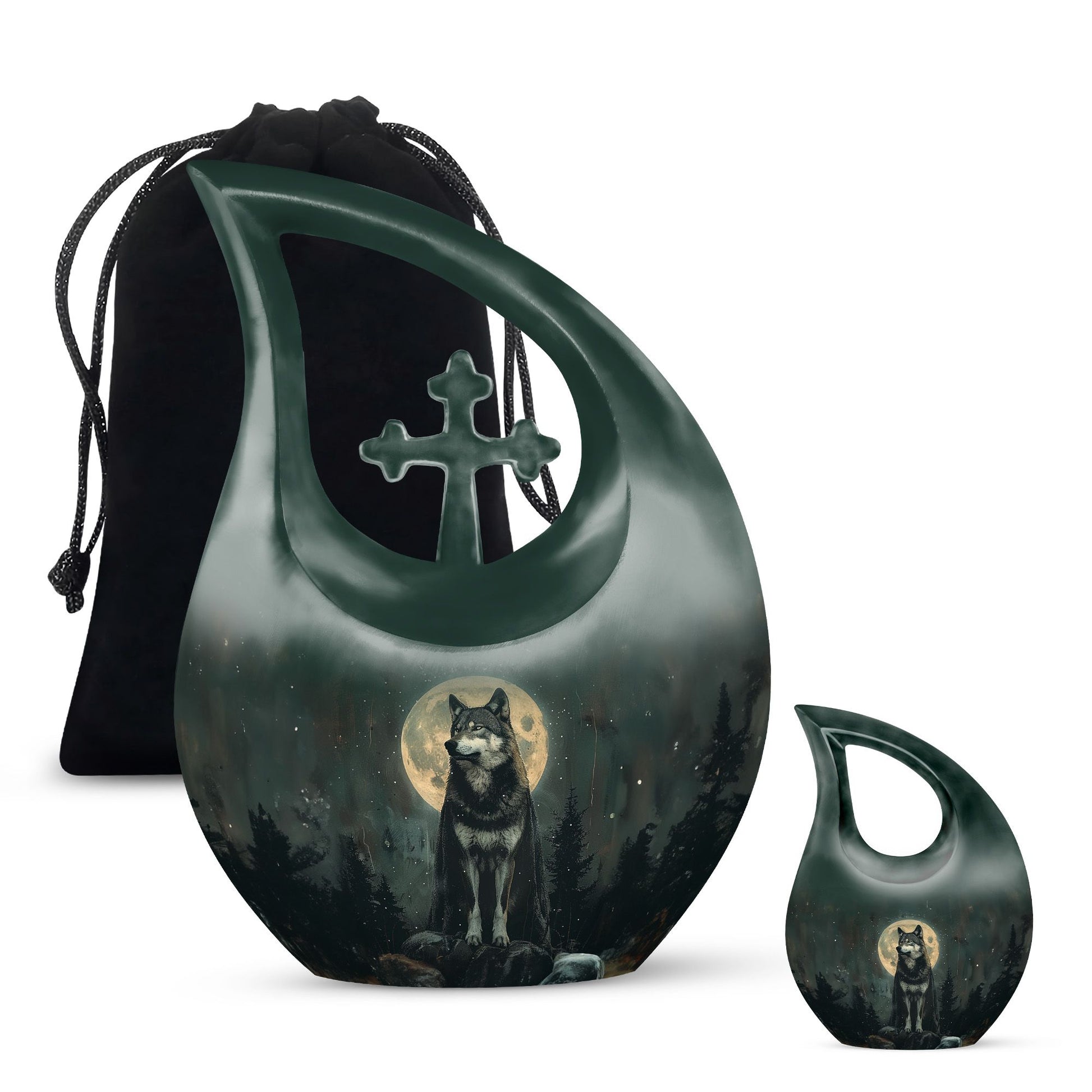 Wolf Howling Urns For Ashes - Keepsakes For Women