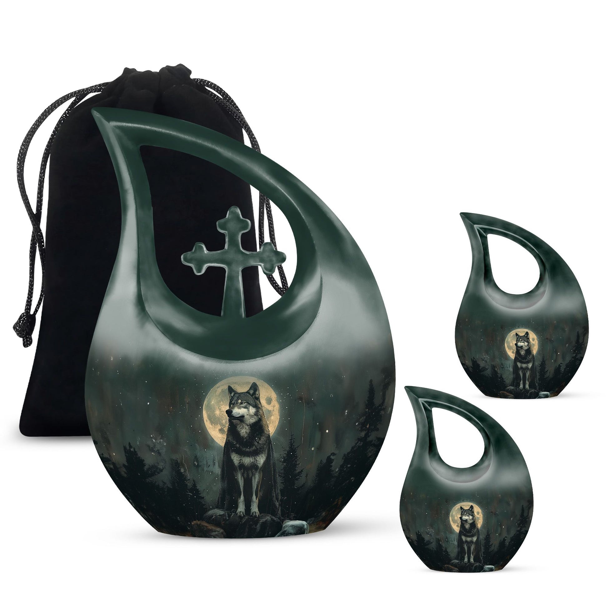 Wolf Howling Urns For Ashes - Keepsakes For Women