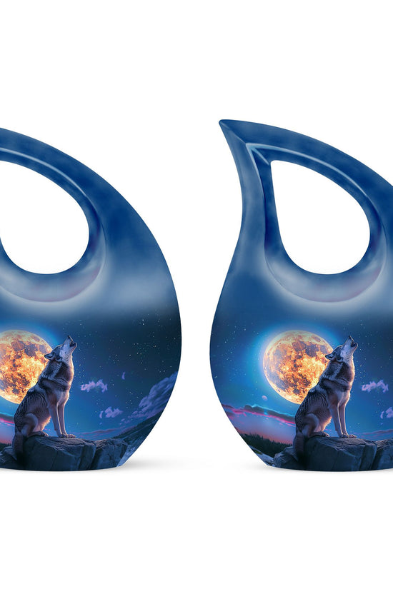 Wolf Howling Urns For Ashes - Urn For Men & Women