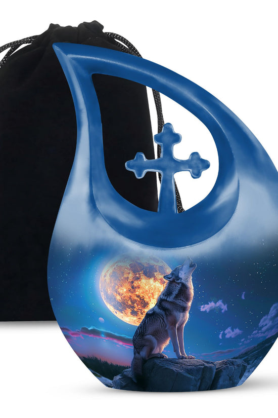 Wolf Howling Urns For Ashes - Urn For Men & Women