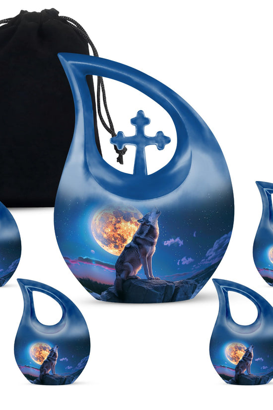 Wolf Howling Urns For Ashes - Urn For Men & Women