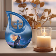 Wolf Howling Urns For Ashes - Urn For Men & Women
