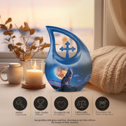Wolf Howling Urns For Ashes - Urn For Men & Women