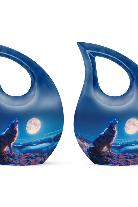 Wolf Howling Urns For Ashes - Funeral Urns For Women