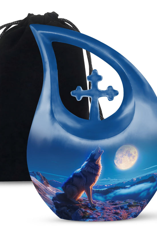 Wolf Howling Urns For Ashes - Funeral Urns For Women