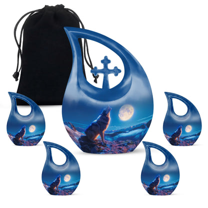 Wolf Howling Urns For Ashes - Funeral Urns For Women