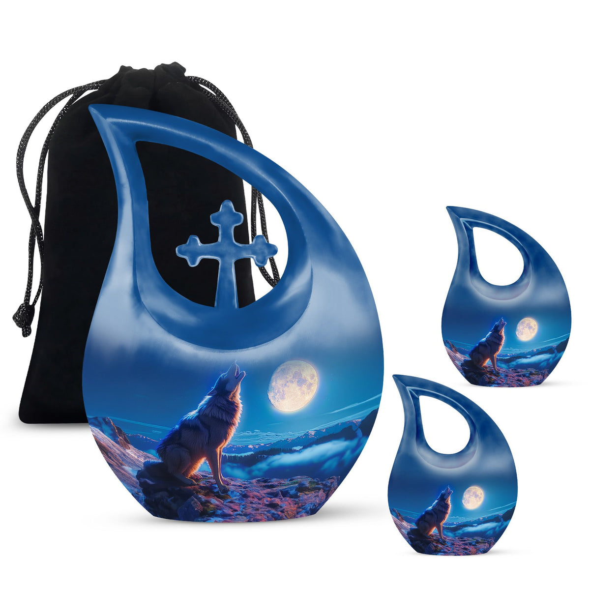 Wolf Howling Urns For Ashes - Funeral Urns For Women