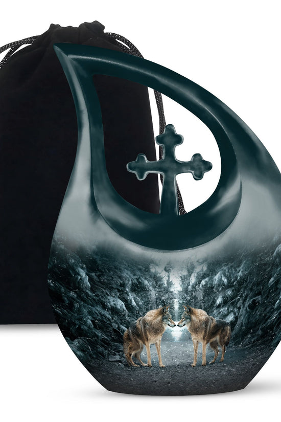 Wolf Howling Urns For Ashes - Urn For Women & Men
