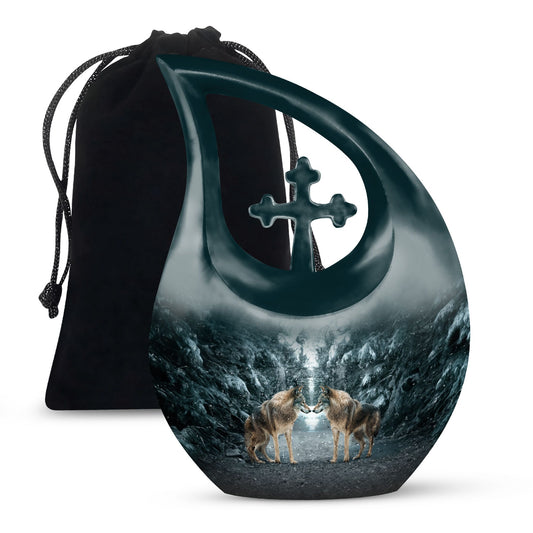 Wolf Howling Urns For Ashes - Urn For Women & Men