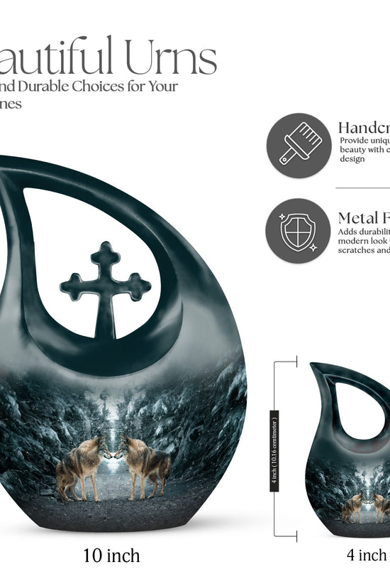 Wolf Howling Urns For Ashes - Urn For Women & Men