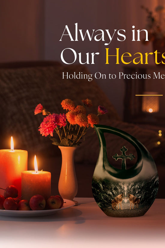 Wolf Howling Urns For Ashes - Urn For Women & Men
