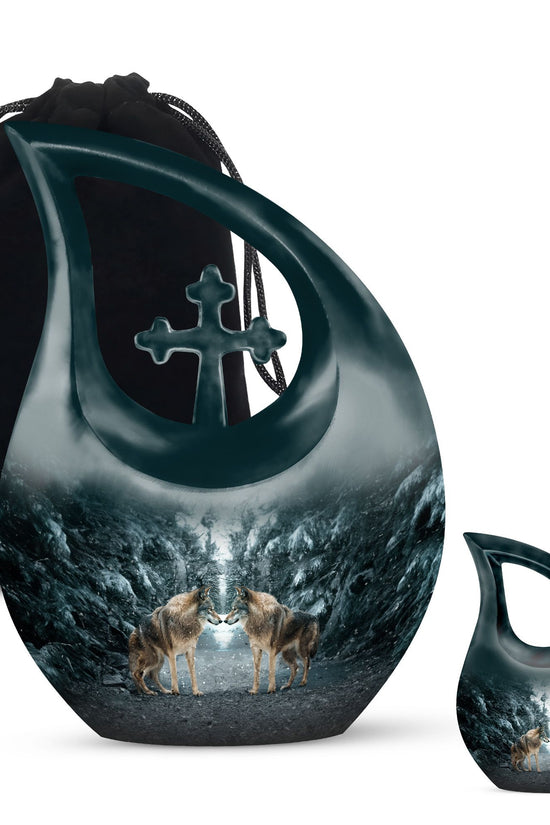 Wolf Howling Urns For Ashes - Urn For Women & Men