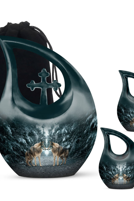 Wolf Howling Urns For Ashes - Urn For Women & Men