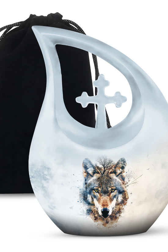 Wolf Howling Urns For Ashes - Cremation Urns For Adult Ashes Women