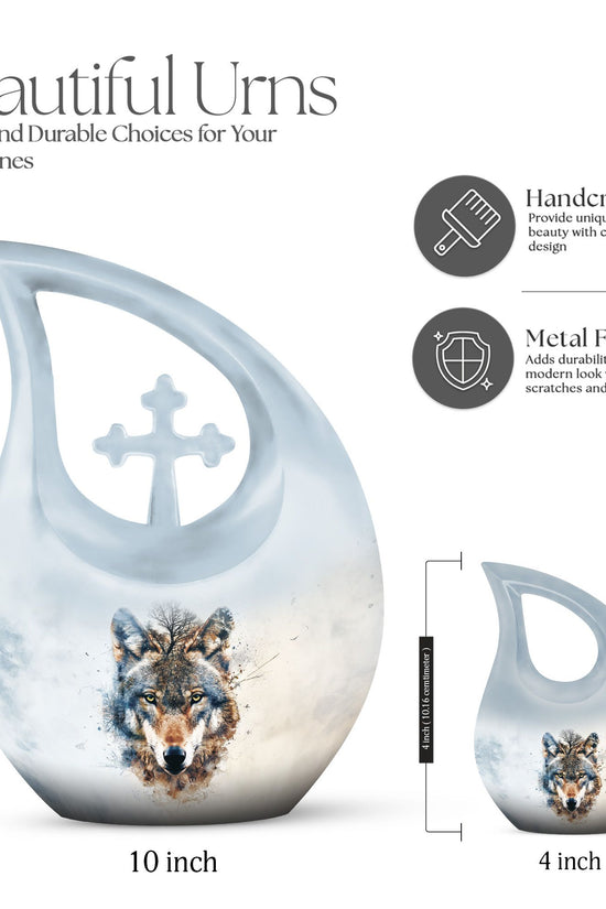 Wolf Howling Urns For Ashes - Cremation Urns For Adult Ashes Women