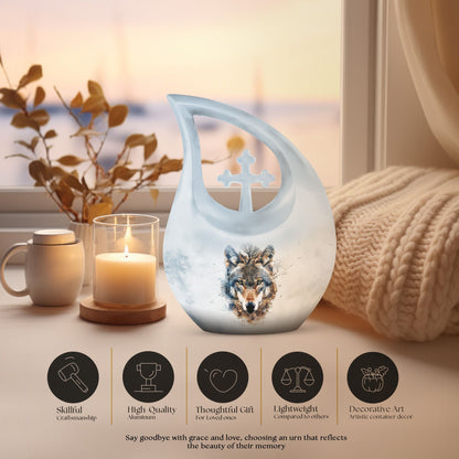 Wolf Howling Urns For Ashes - Cremation Urns For Adult Ashes Women