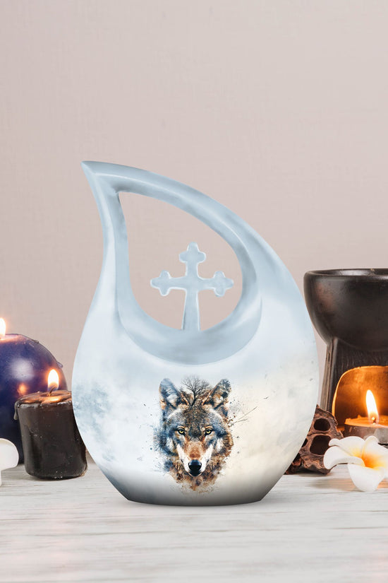 Wolf Howling Urns For Ashes - Cremation Urns For Adult Ashes Women