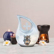 Wolf Howling Urns For Ashes - Cremation Urns For Adult Ashes Women