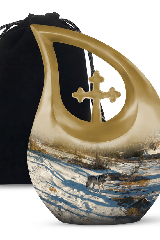 Wolf Howling Urns For Ashes - Cremation Urns For Ashes For Women