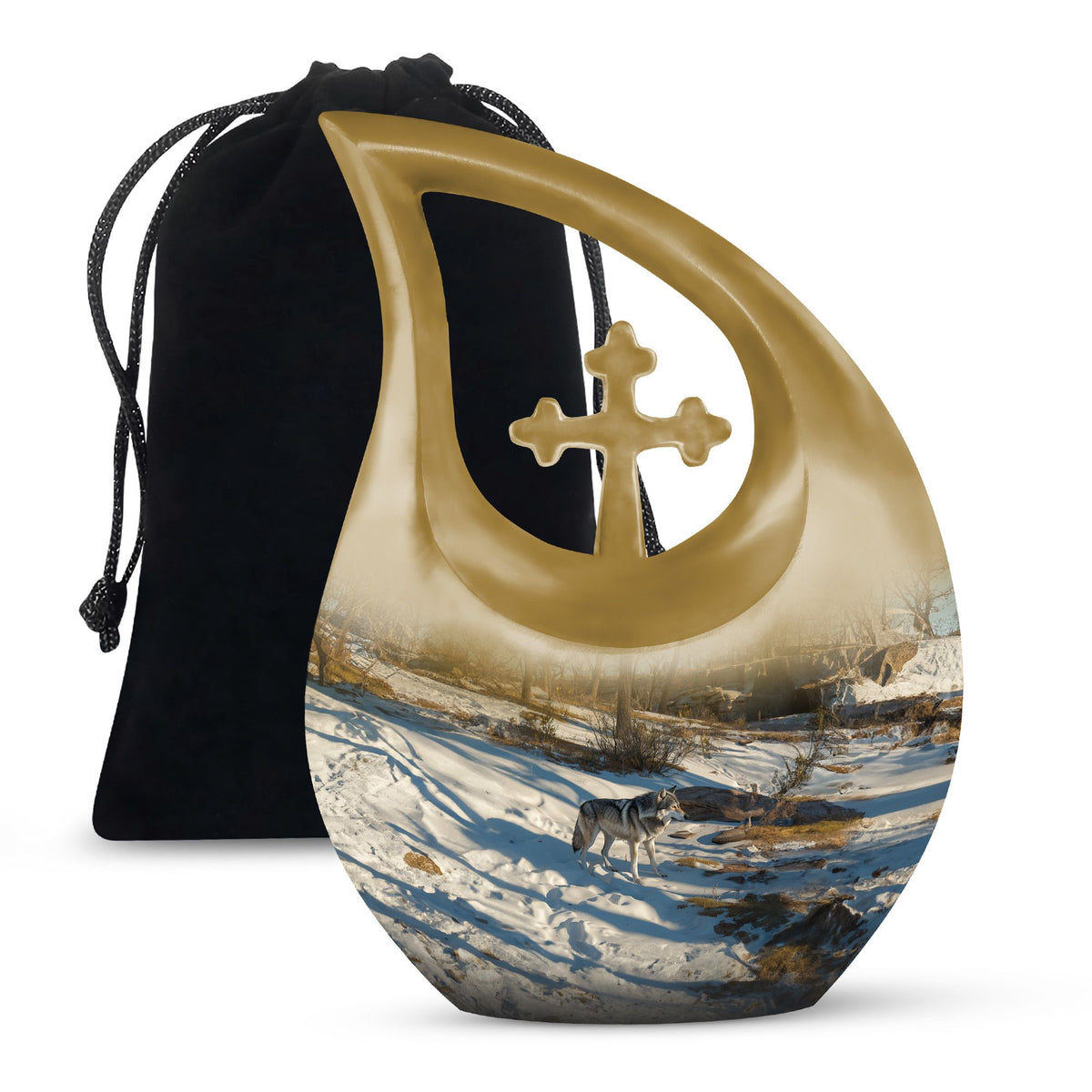 Wolf Howling Urns For Ashes - Cremation Urns For Ashes For Women