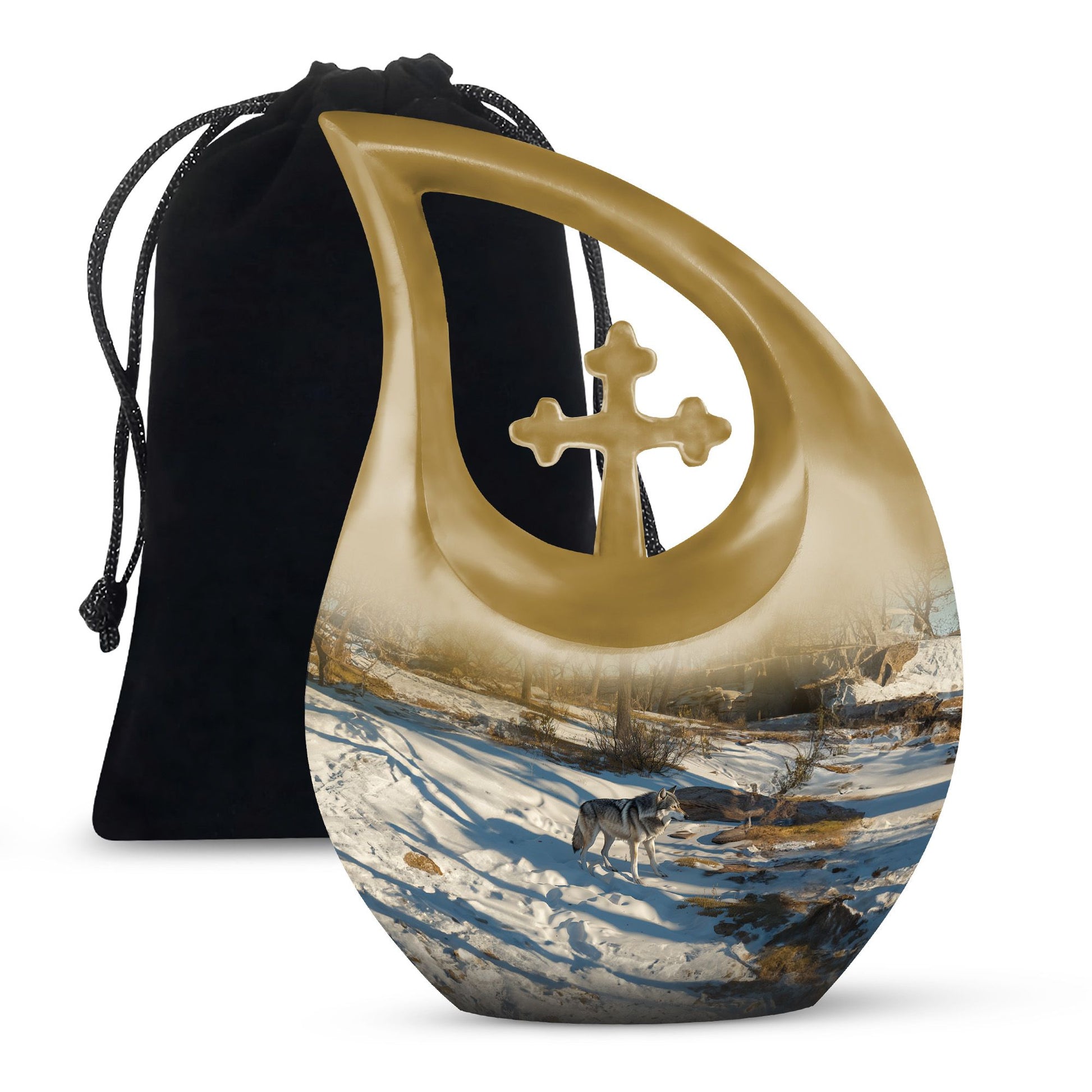 Wolf Howling Urns For Ashes - Cremation Urns For Ashes For Women