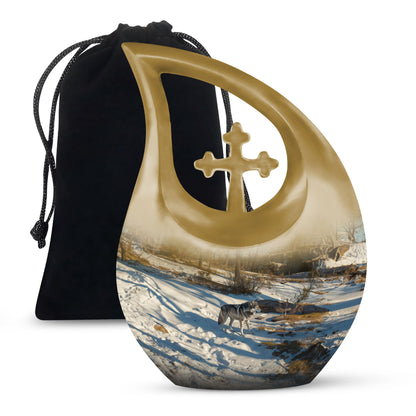 Wolf Howling Urns For Ashes - Cremation Urns For Ashes For Women