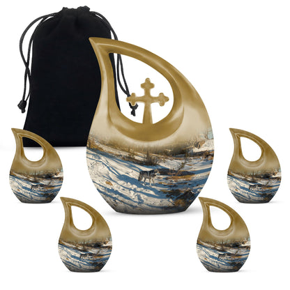 Wolf Howling Urns For Ashes - Cremation Urns For Ashes For Women