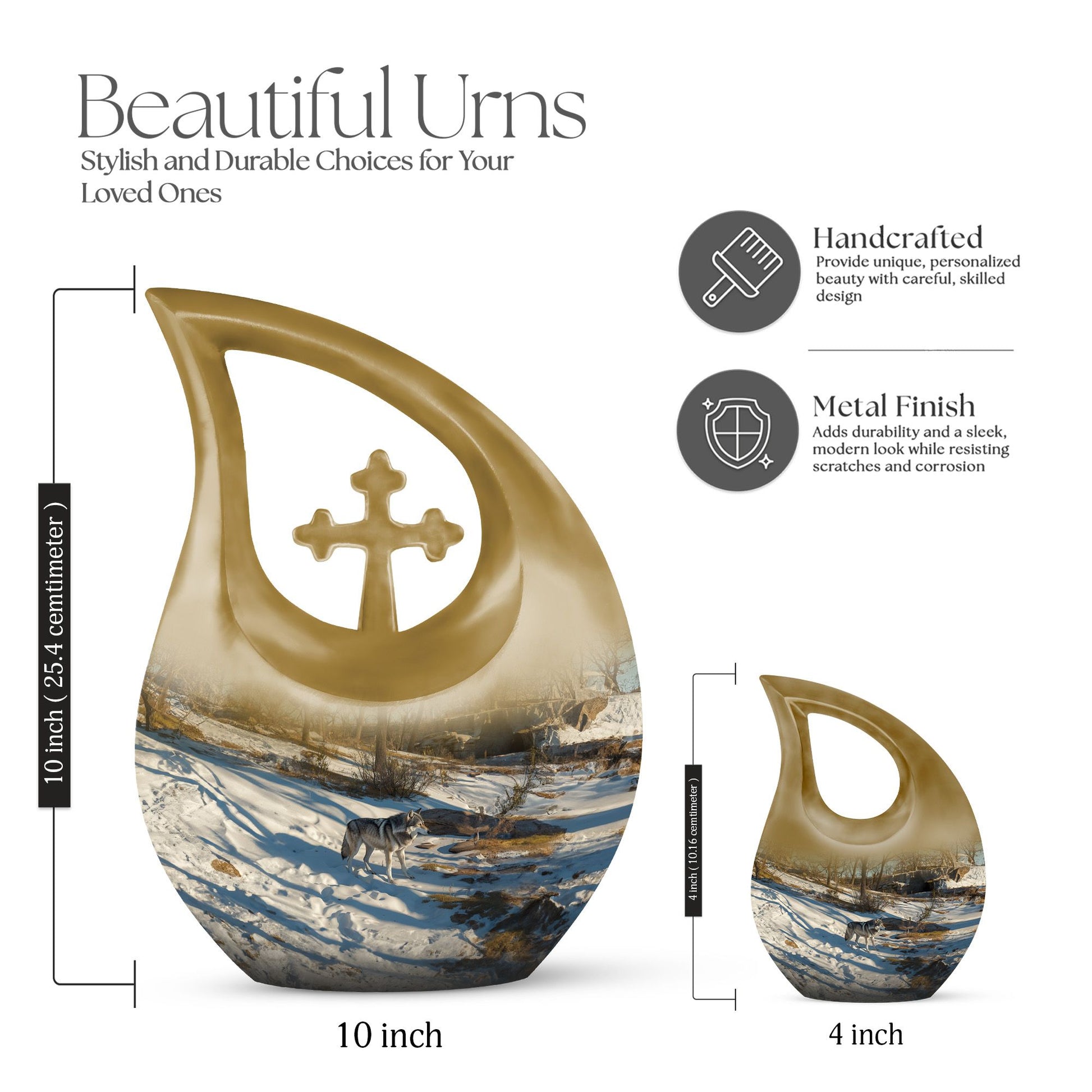 Wolf Howling Urns For Ashes - Cremation Urns For Ashes For Women