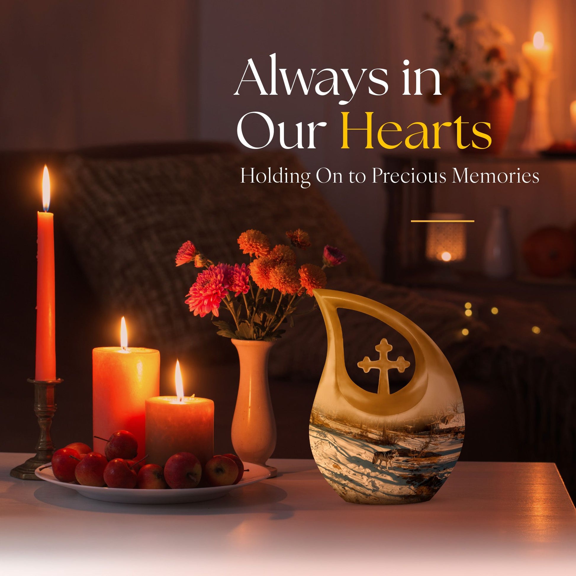 Wolf Howling Urns For Ashes - Cremation Urns For Ashes For Women