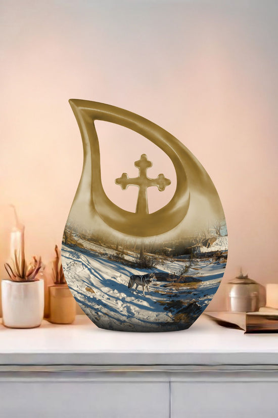 Wolf Howling Urns For Ashes - Cremation Urns For Ashes For Women