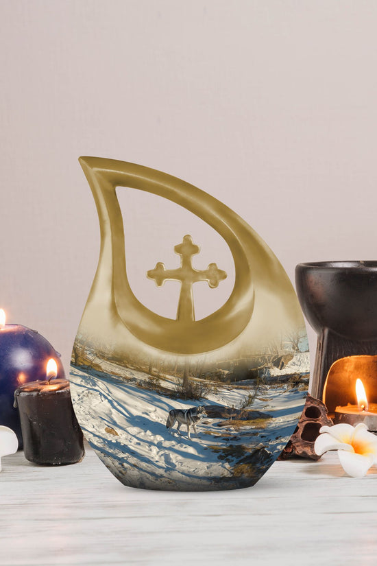 Wolf Howling Urns For Ashes - Cremation Urns For Ashes For Women