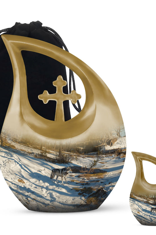 Wolf Howling Urns For Ashes - Cremation Urns For Ashes For Women