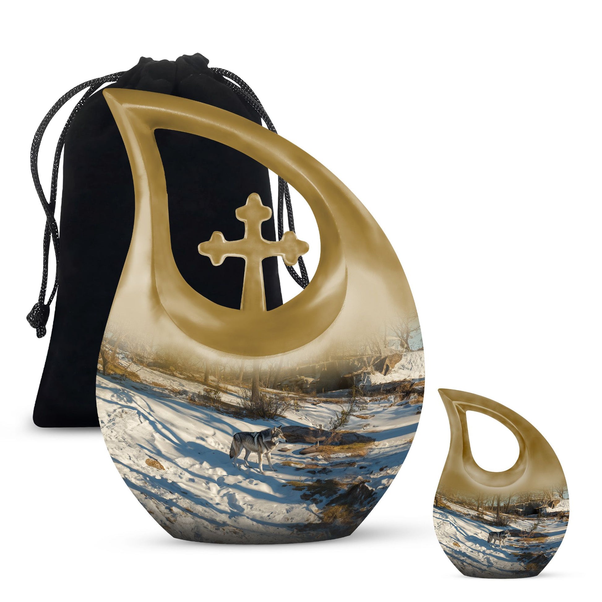 Wolf Howling Urns For Ashes - Cremation Urns For Ashes For Women