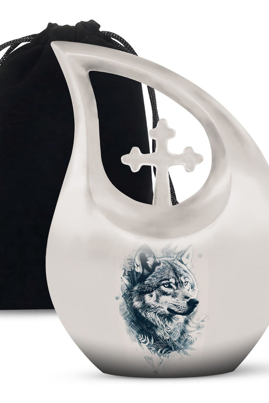 Wolf Howling Urns For Ashes - Adult Urns For Women