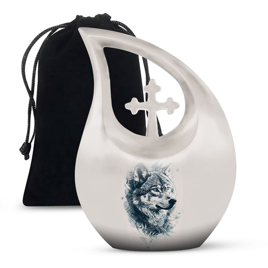 Wolf Howling Urns For Ashes - Adult Urns For Women