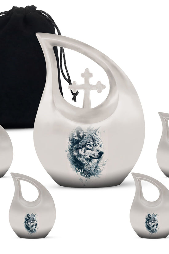 Wolf Howling Urns For Ashes - Adult Urns For Women
