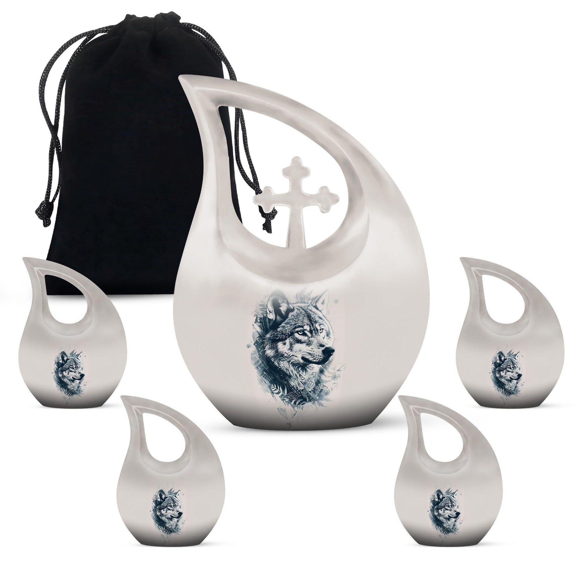 Wolf Howling Urns For Ashes - Adult Urns For Women