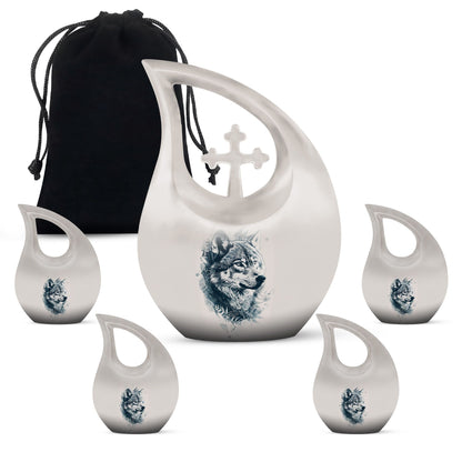Wolf Howling Urns For Ashes - Adult Urns For Women