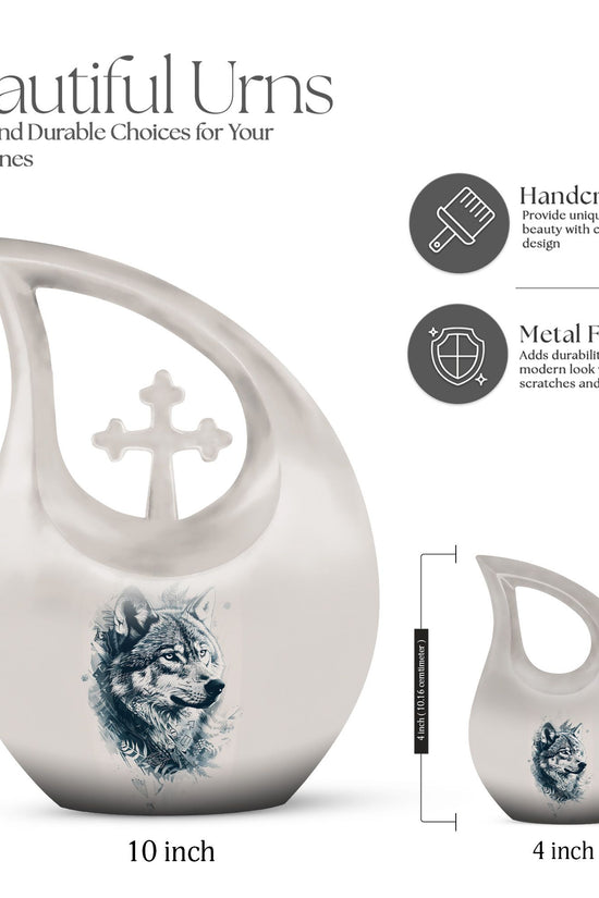 Wolf Howling Urns For Ashes - Adult Urns For Women