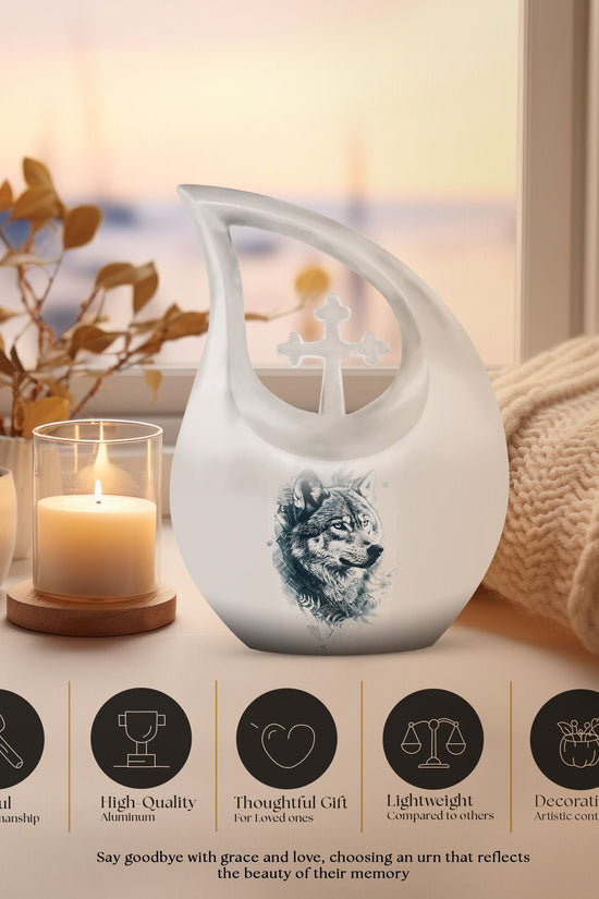Wolf Howling Urns For Ashes - Adult Urns For Women