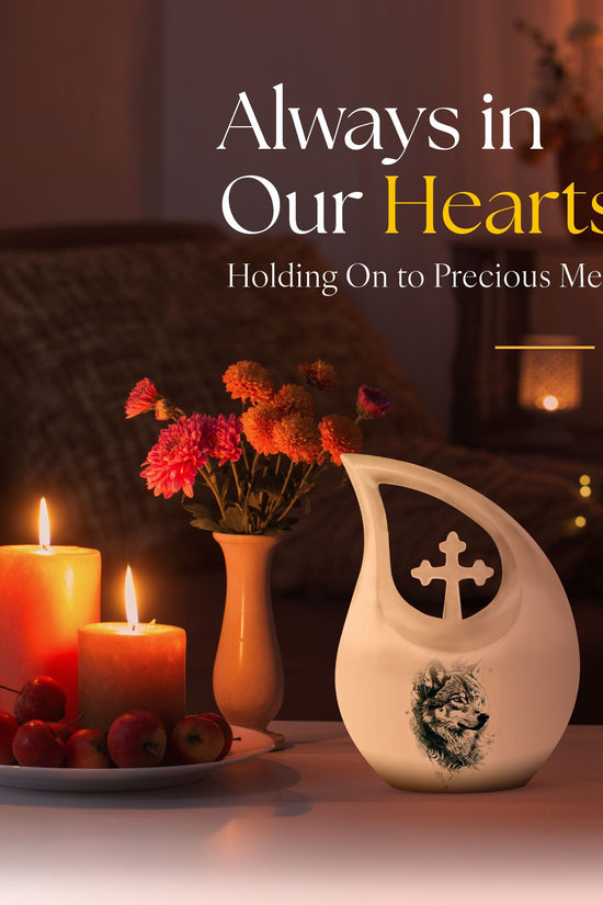 Wolf Howling Urns For Ashes - Adult Urns For Women