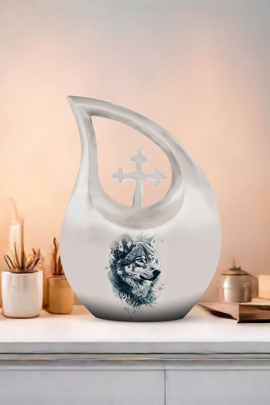 Wolf Howling Urns For Ashes - Adult Urns For Women