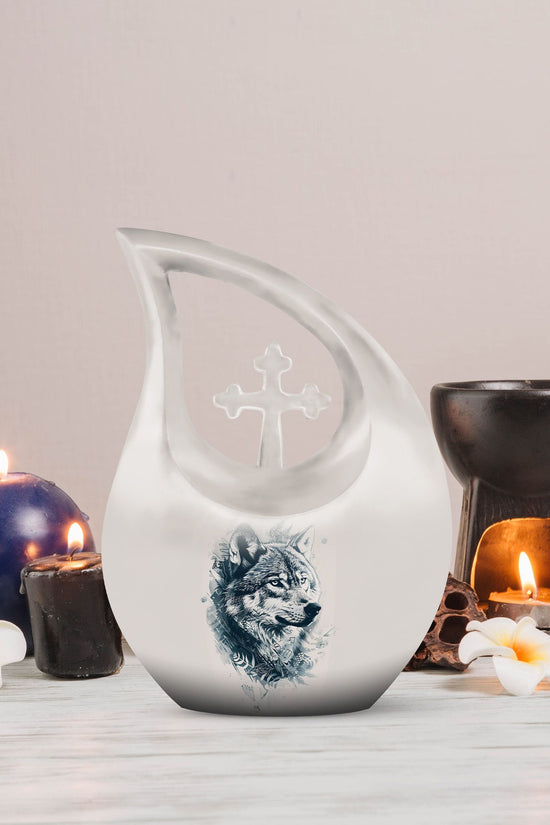 Wolf Howling Urns For Ashes - Adult Urns For Women