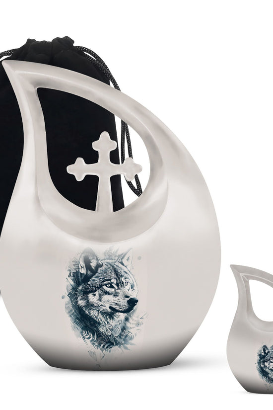 Wolf Howling Urns For Ashes - Adult Urns For Women