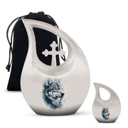 Wolf Howling Urns For Ashes - Adult Urns For Women