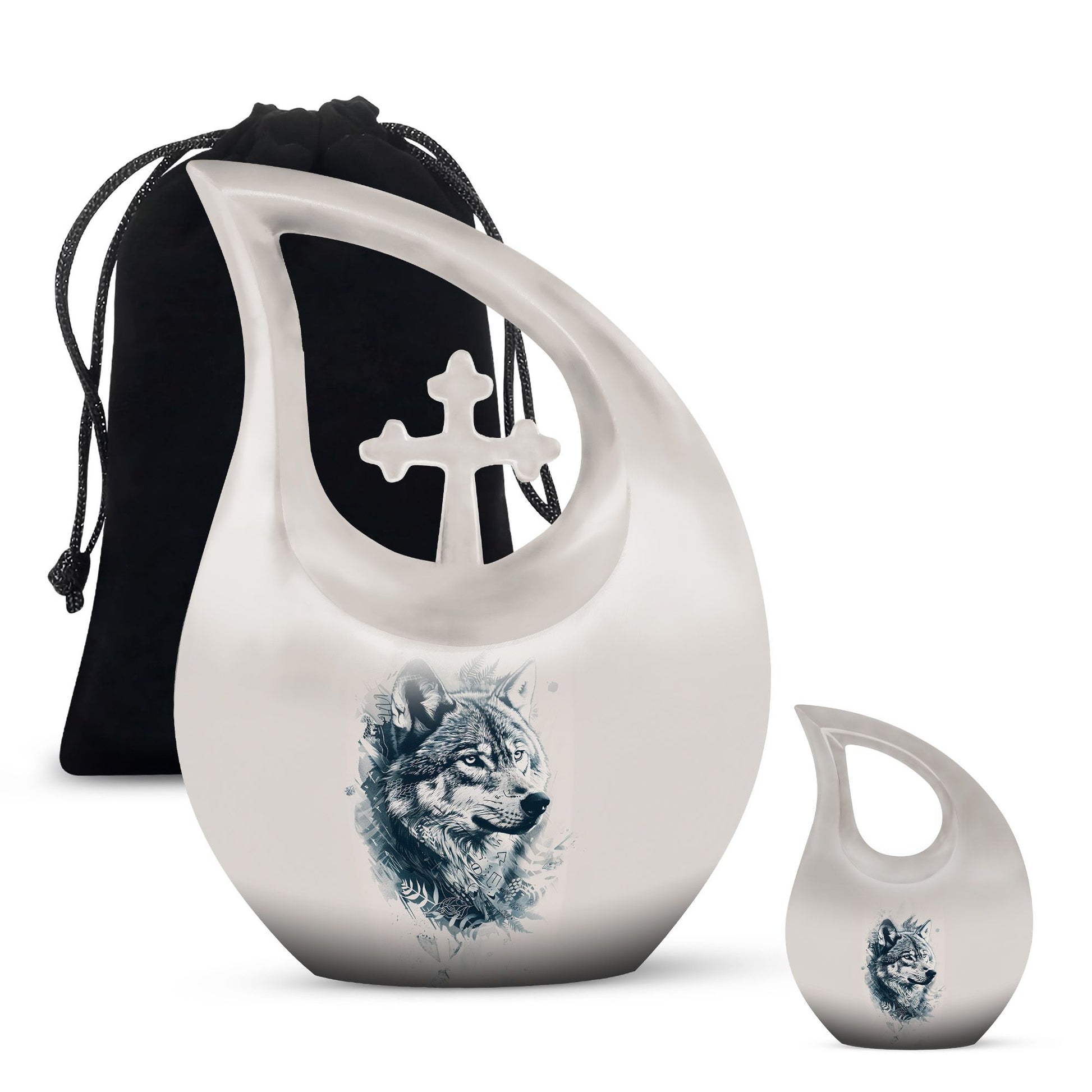 Wolf Howling Urns For Ashes - Adult Urns For Women
