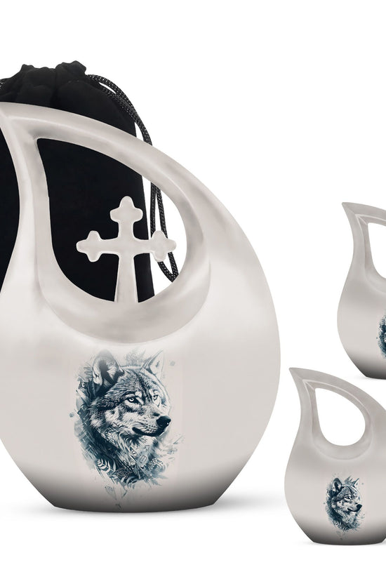Wolf Howling Urns For Ashes - Adult Urns For Women